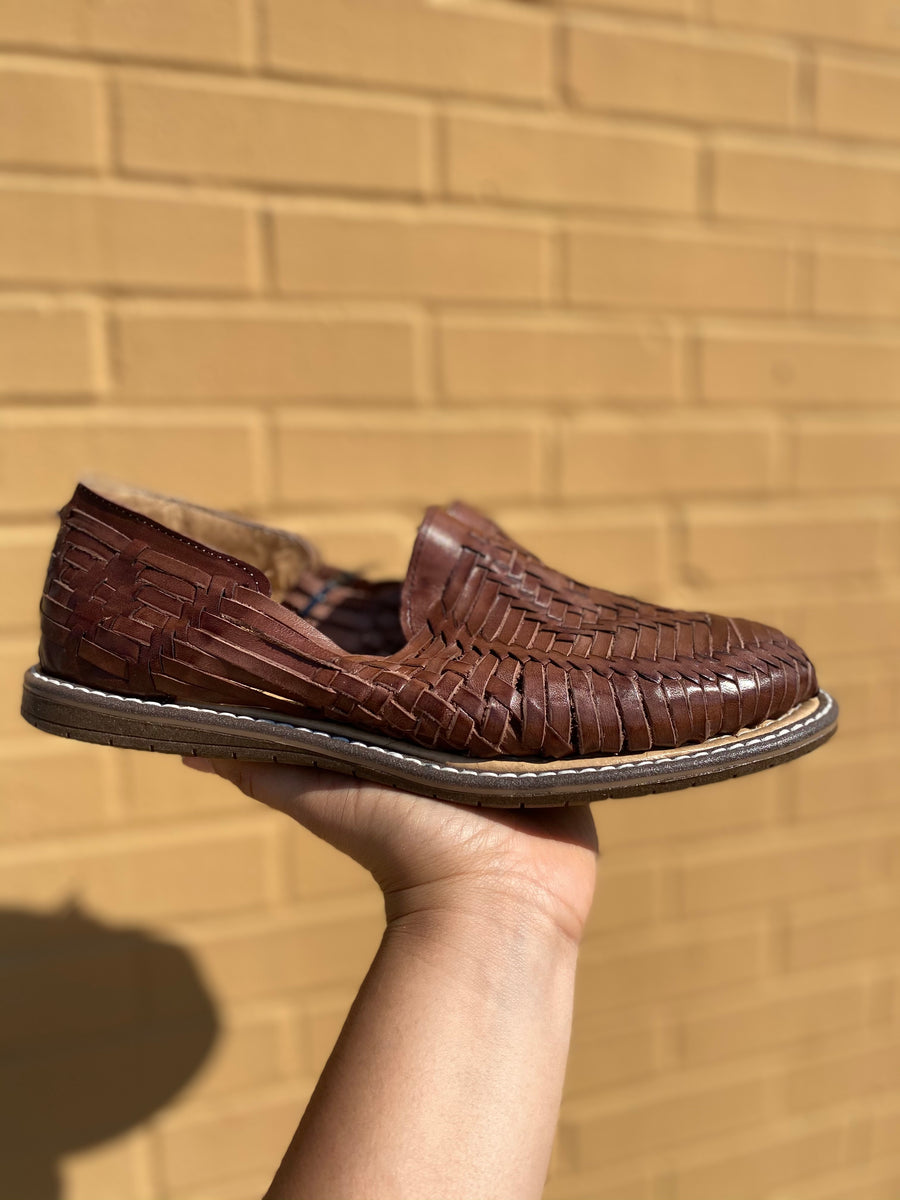 MEXICAN HUARACHE SANDALS -the real thing! Huarache Flower Bouquet - Nuez Leather – W Western Texas main image 3