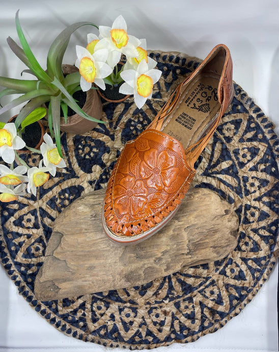 La Rosa Cincelado Naranja Huaraches