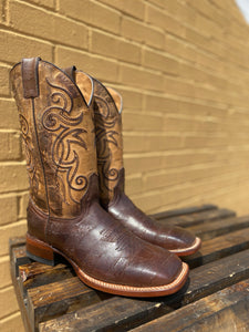 #4 THR8080 Los Texanos Rombo Chocolate Square Toes