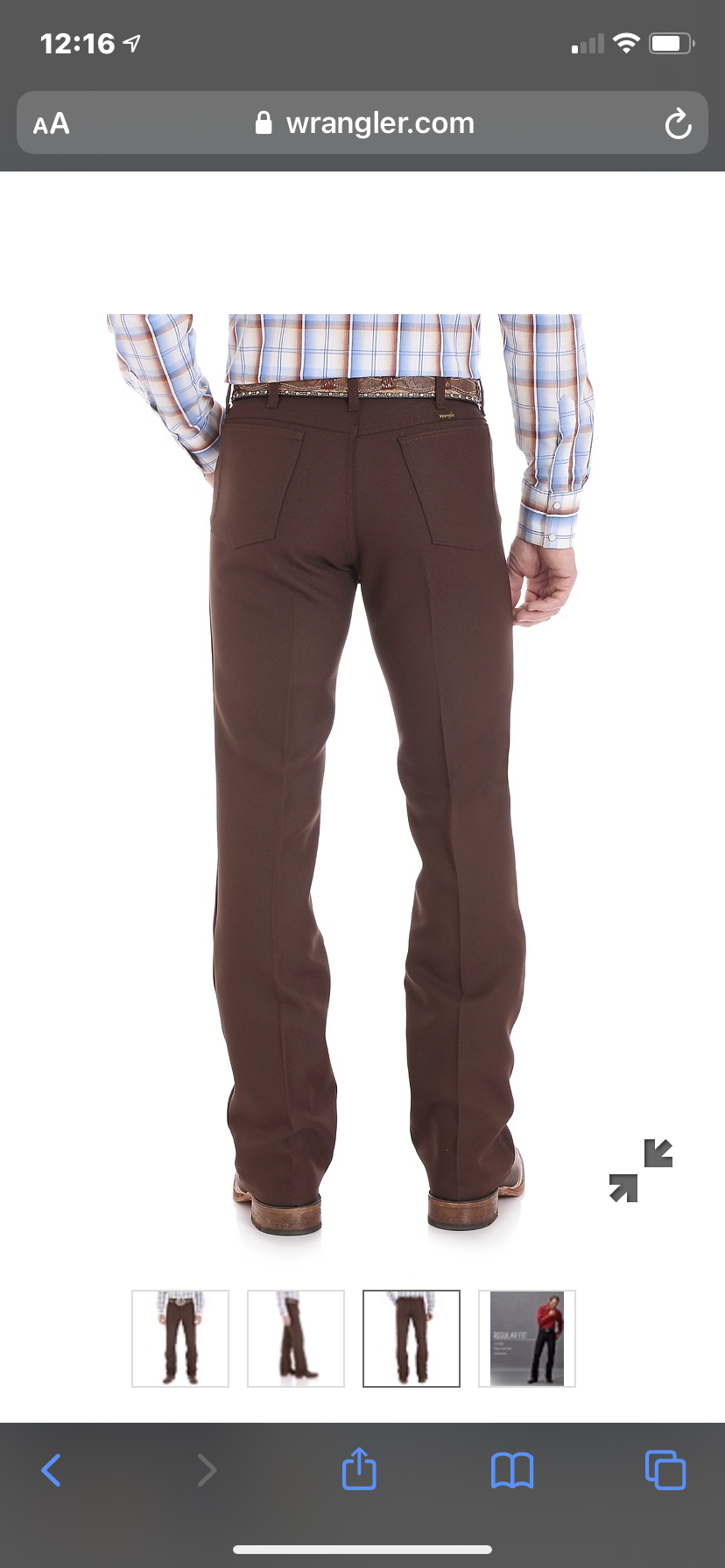 82BN Brown Wrangler Wrancher Polyester Jeans Regular Fit Rosita's Western Wear 82BN Brown Wrangler Wrancher Polyester Jeans Regular Fit Rosita's Western Wear