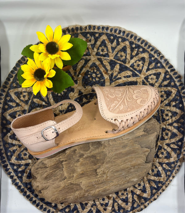La Rosa Cincelado Hueso Nuevo Huaraches Strap