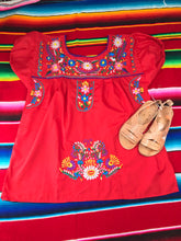 Puebla Blouse Large Red
