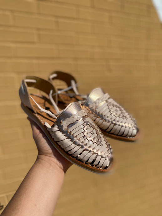 Rose Gold Laced Huaraches