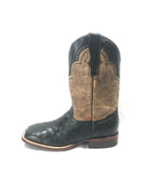 #6 Los Texanos Black Original Ostrich Bulldog THR5004